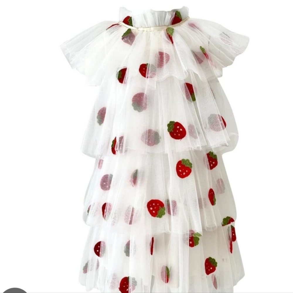 Lola and the Boys Strawberry Tulle Dress